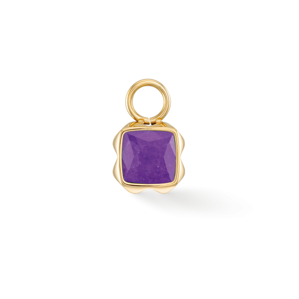 Birthstone February Charm Sugilite Gold Zu verkaufen