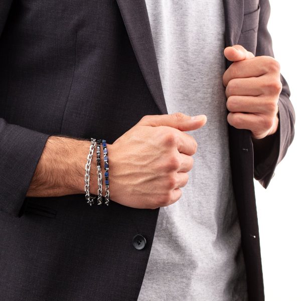 Bracelet Precious Fusion link chain blue-silver Online – Bild 3