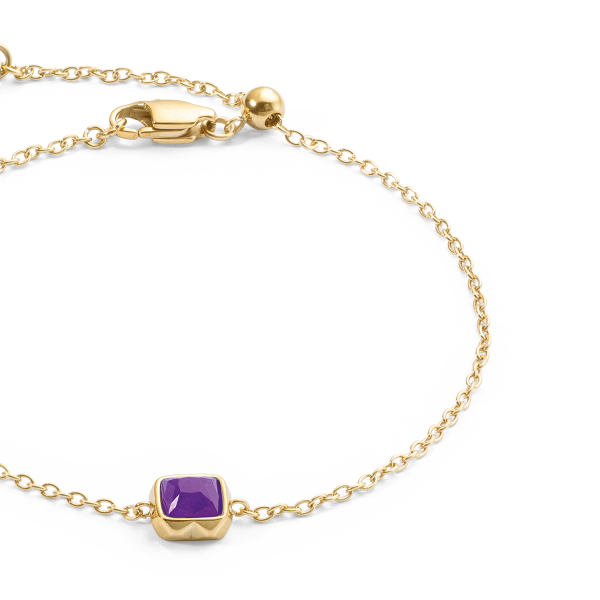 Birthstone February Bracelet Sugilite Gold Online-Verkauf – Bild 2