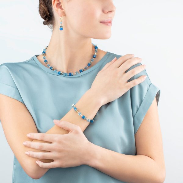 GeoCUBE® Iconic Mono Gold necklace turquoise Online-Schn?ppchen – Bild 3