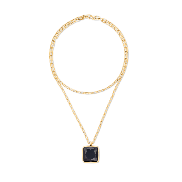 Necklace OE Amulet Square Onyx gold-black Verkauf – Bild 5