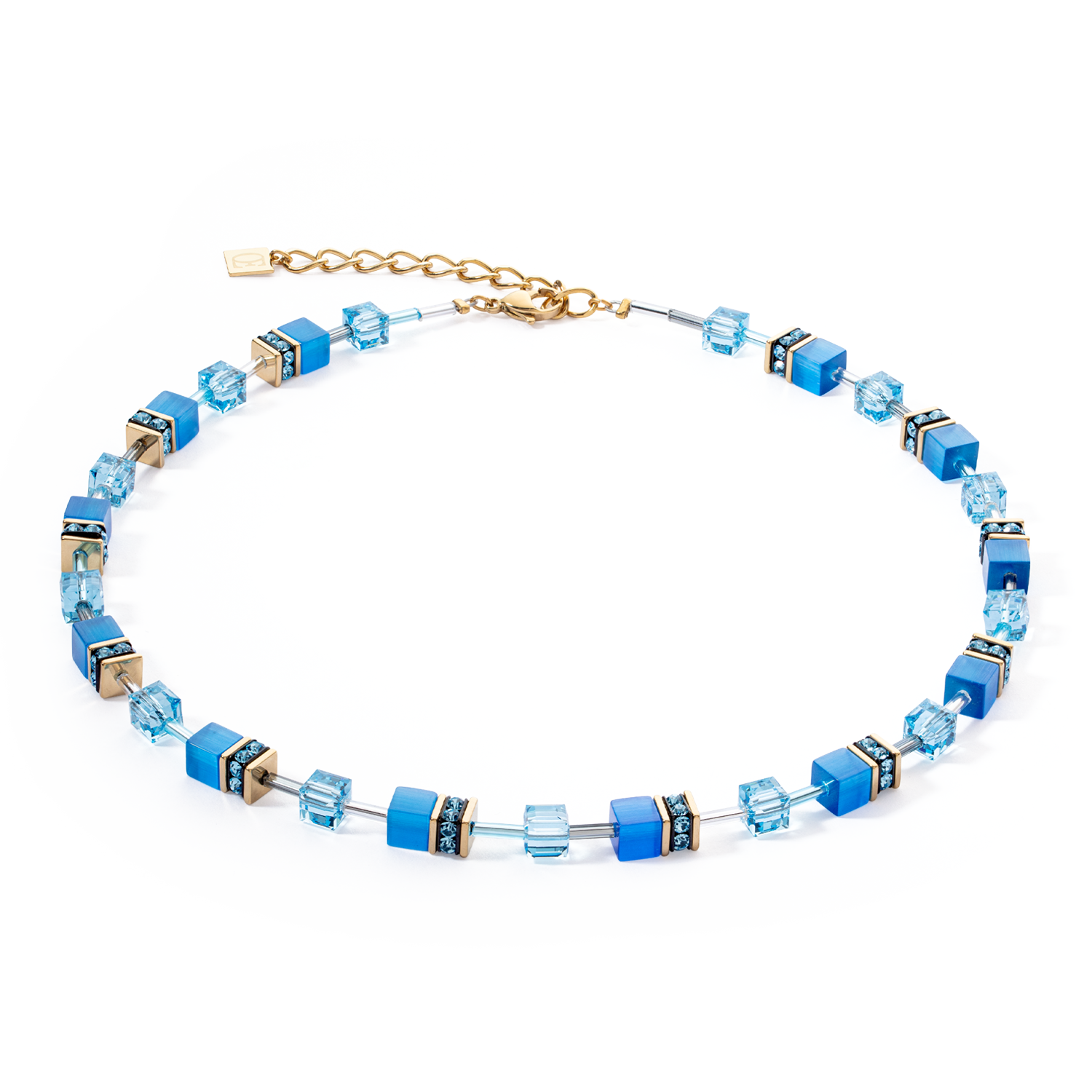 GeoCUBE® Iconic Mono Gold necklace turquoise Online-Schn?ppchen