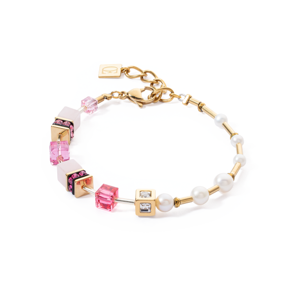 Bracelet GeoCUBE® Fusion Precious Pearl Mix gold-pink Online