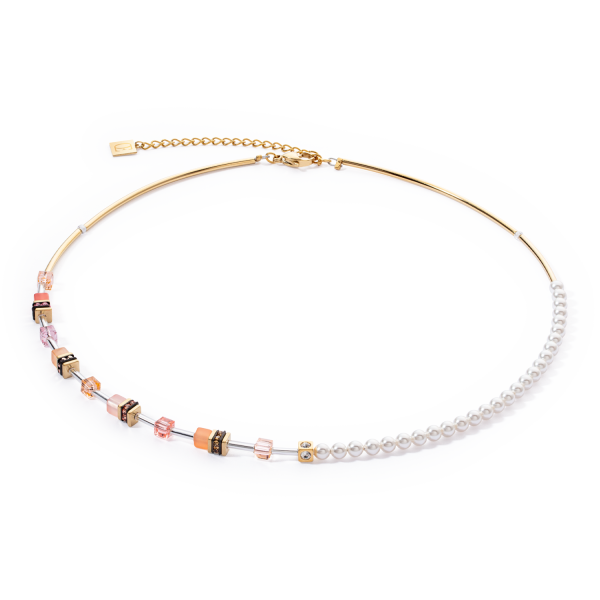GeoCUBE® Mini Fusion Pearls Necklace Apricot Crush Online
