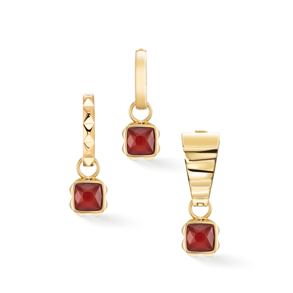 Birthstone January Charm Red Agate Gold Online – Bild 3