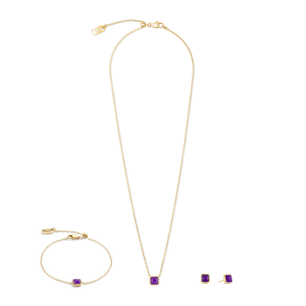 Birthstone February Bracelet Sugilite Gold Online-Verkauf – Bild 3