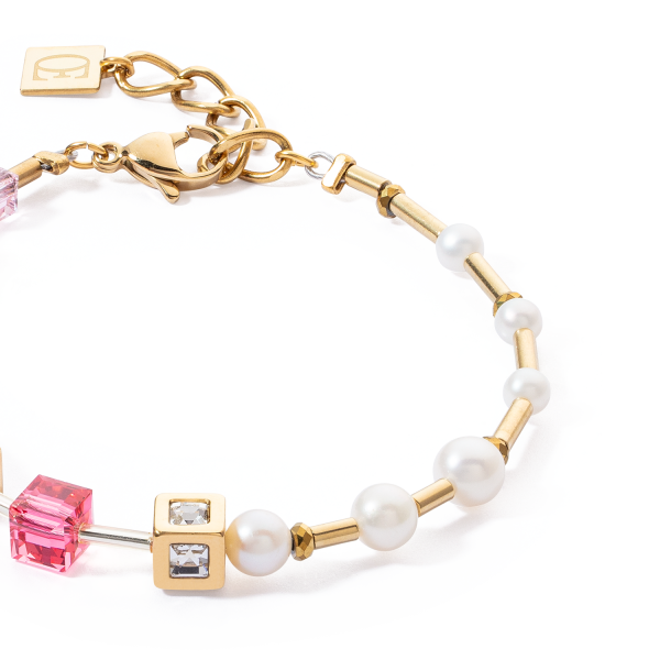 Bracelet GeoCUBE® Fusion Precious Pearl Mix gold-pink Online – Bild 2