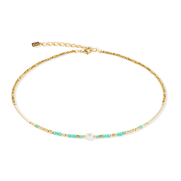 Necklace Lagoon Pearl gold-mint Schn?ppchen