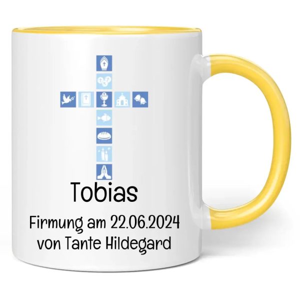 Tasse  Kreuz  personalisiert mit eigenem Namen + Wunschtext Online – Bild 4
