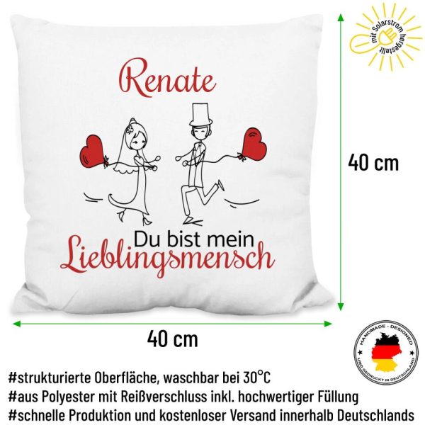 Kissen  Du bist mein Lieblingsmensch  - personalisiert mit Wunschnamen Angebot – Bild 5
