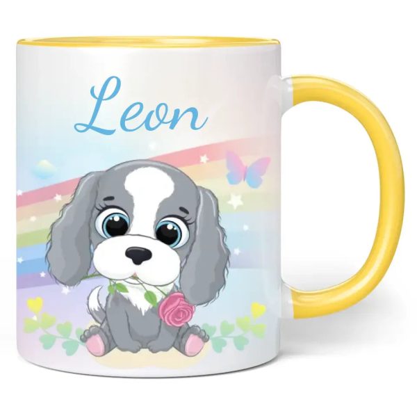 Tasse: Regenbogen  Hund  - personalisiert mit Namen Online-Schn?ppchen – Bild 5