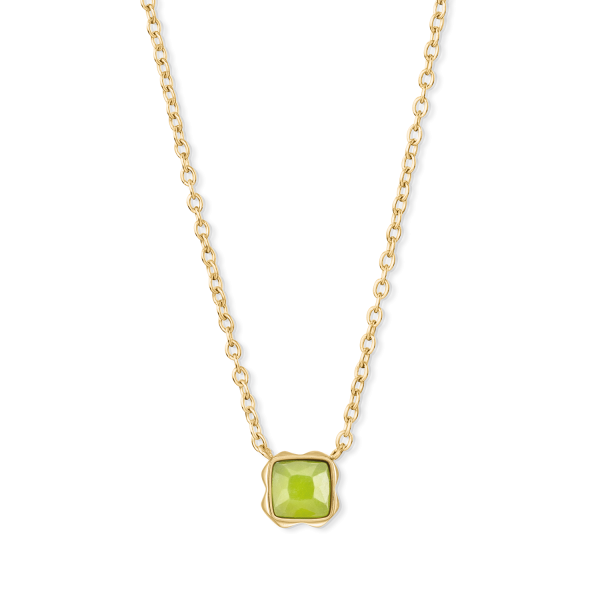 Birthstone August Necklace Green Jade Gold Online-Verkauf – Bild 2