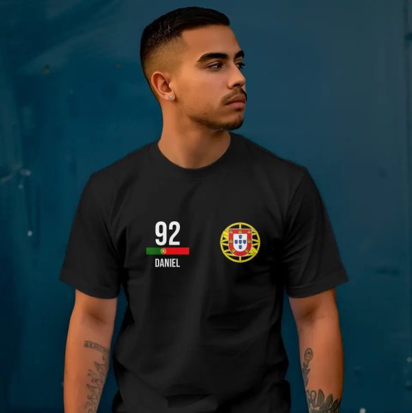 T-Shirt  EM Portugal  mit Wunschtext Rabatt – Bild 4