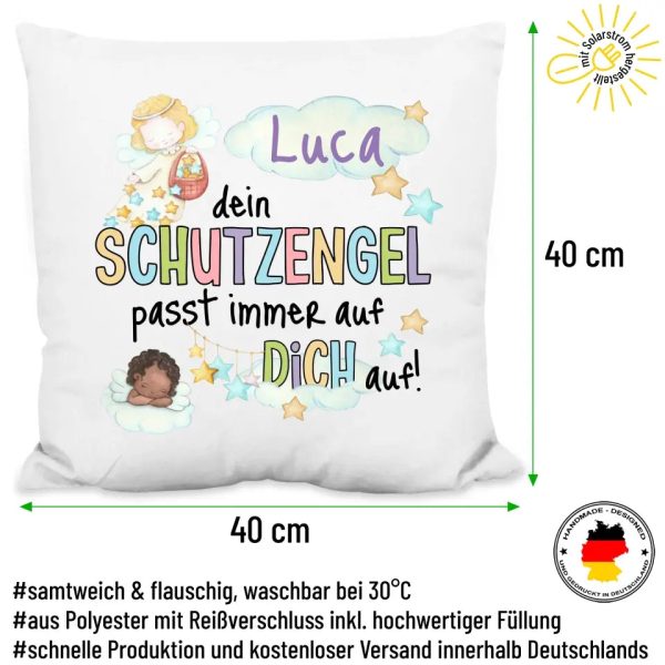 Kissen  Dein Schutzengel passt immer auf dich auf!  personalisiert mit Wunschnamen Zu verkaufen – Bild 3