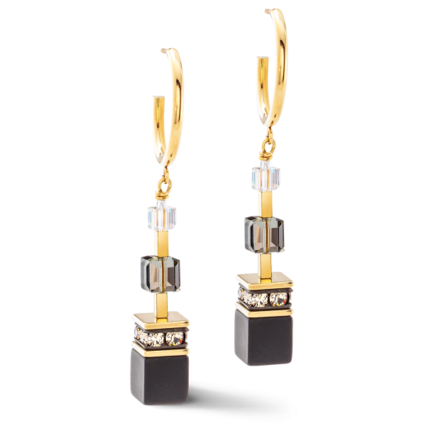 GeoCUBE® Precious statement earrings gold-black Jetzt online – Bild 2