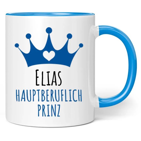 Tasse  Hauptberuflich Prinz  - personalisiert mit Namen Mode