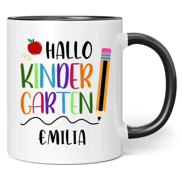 Tasse  Hallo Kindergarten  personalisiert mit Wunschname Angebot – Bild 4