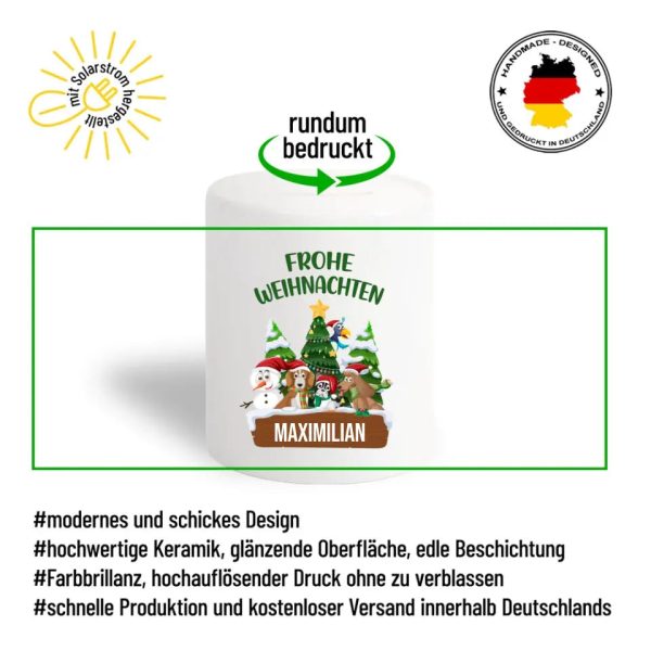 Spardose  Frohe Weihnachten  personalisiert mit Namen Online – Bild 2
