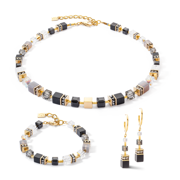 GeoCUBE® Precious statement earrings gold-black Jetzt online – Bild 3