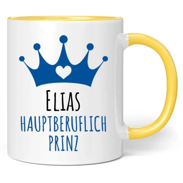 Tasse  Hauptberuflich Prinz  - personalisiert mit Namen Mode – Bild 5