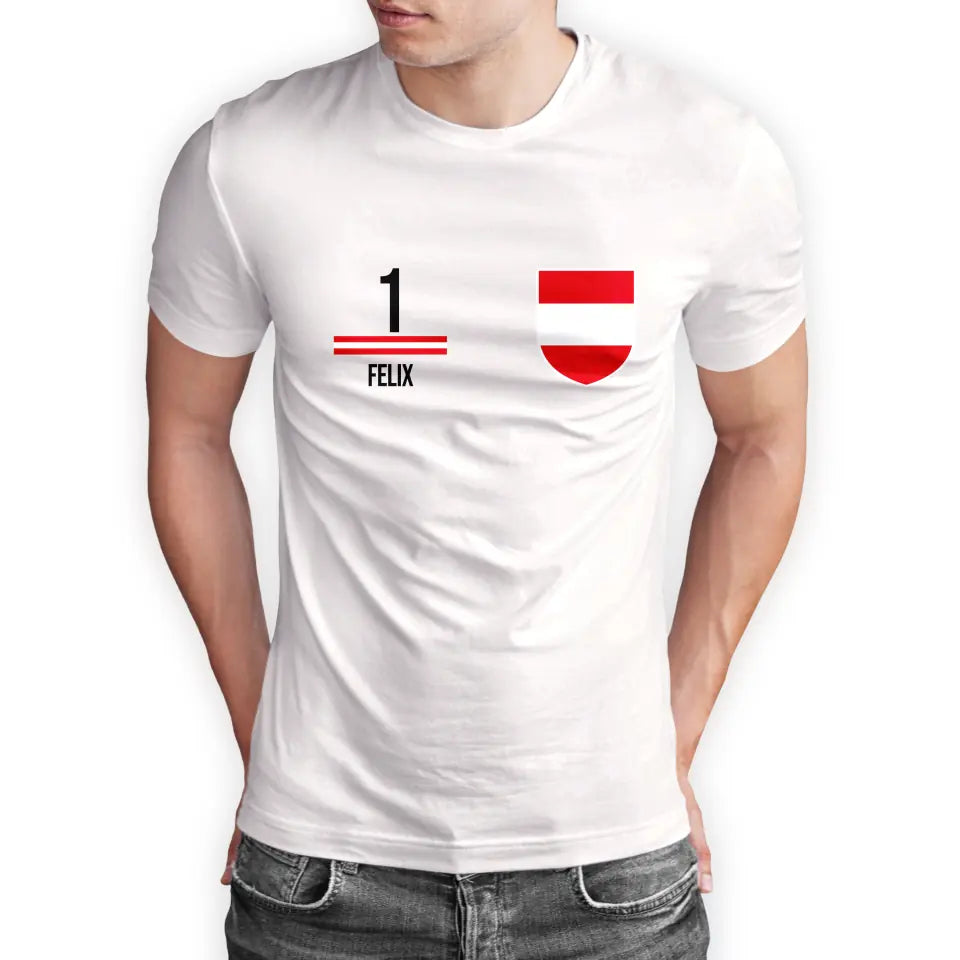 T-Shirt  EM Österreich  mit Wunschtext Angebot