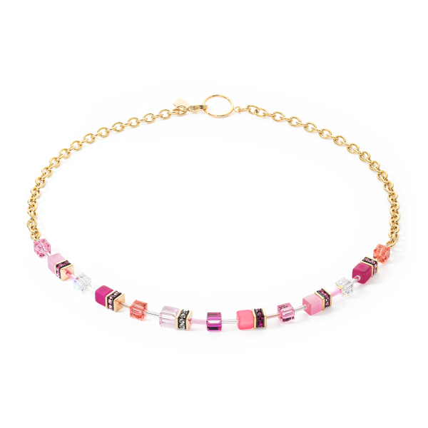 GeoCUBE® Iconic Chain necklace gold-magenta Online-Schn?ppchen