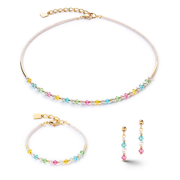 Princess Pearls earrings gold multicolour Mode – Bild 3