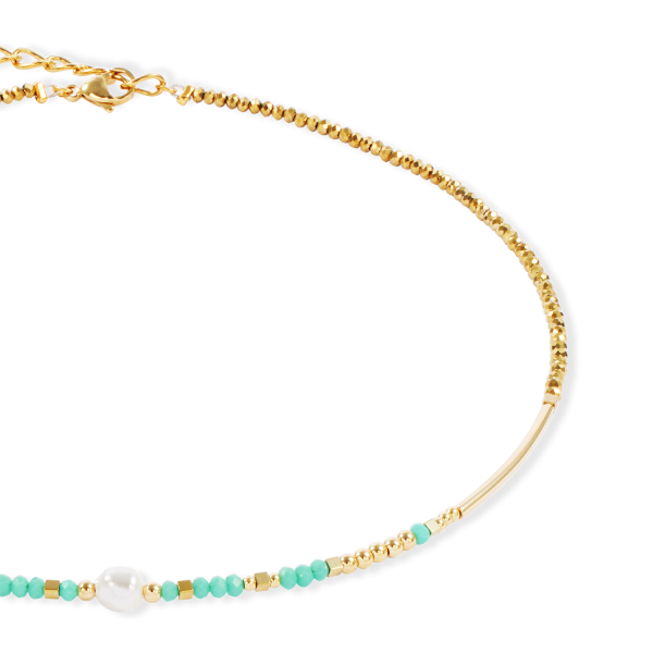 Necklace Lagoon Pearl gold-mint Schn?ppchen – Bild 2
