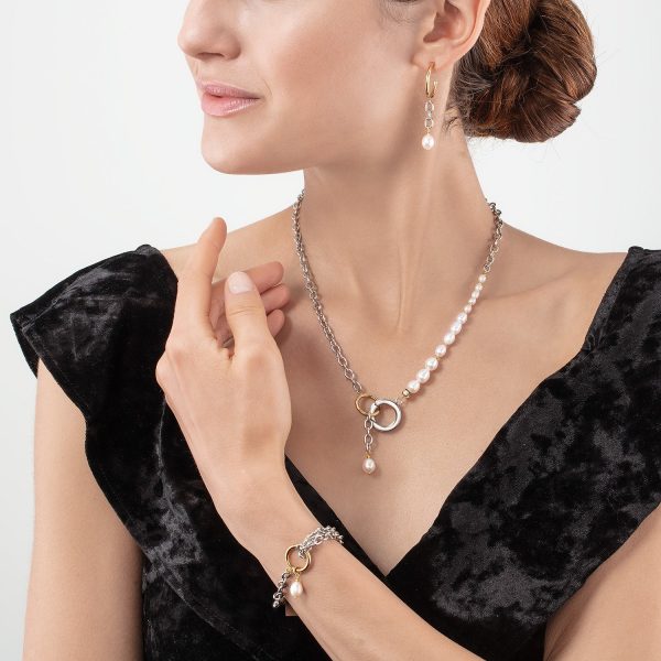 Bracelet Y & oval Freshwater Pearls with O-ring bicolor Online – Bild 4