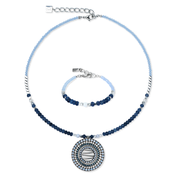 Necklace Amulet Modern Future silver-blue Verkauf – Bild 3