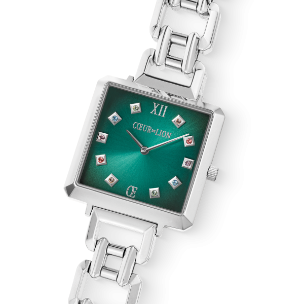 Iconic Cube Statement Watch Turquoise Glaze silver Jetzt online – Bild 2