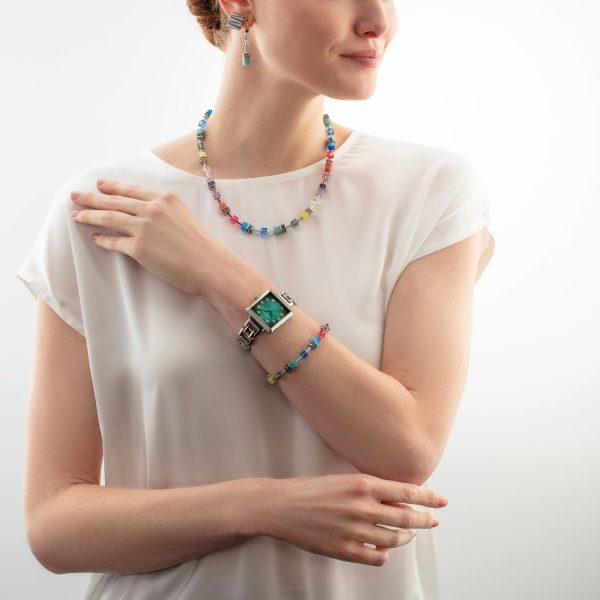 Iconic Cube Statement Watch Turquoise Glaze silver Jetzt online – Bild 3