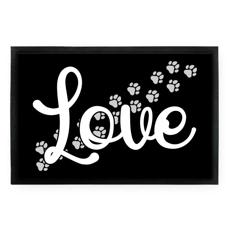 Fußmatte  Love  (Pfoten-Motiv) Angebot