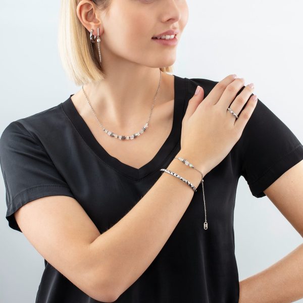 Bracelet Mini Cubes & Chain silver-white Rabatt – Bild 4