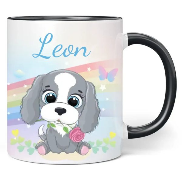 Tasse: Regenbogen  Hund  - personalisiert mit Namen Online-Schn?ppchen – Bild 4