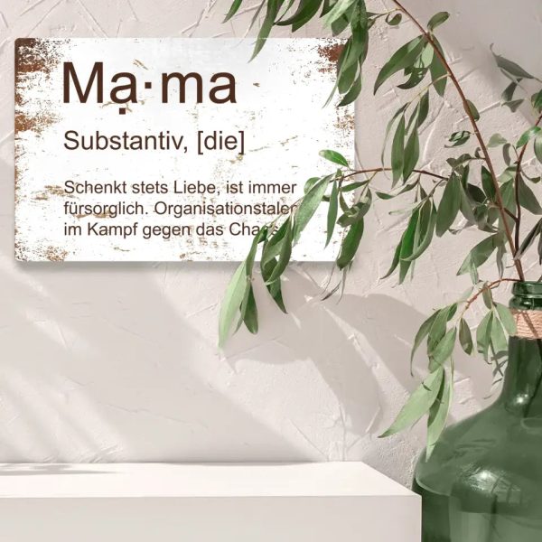 Blechschild  Mama - Substantiv, die ...  Verkauf – Bild 5