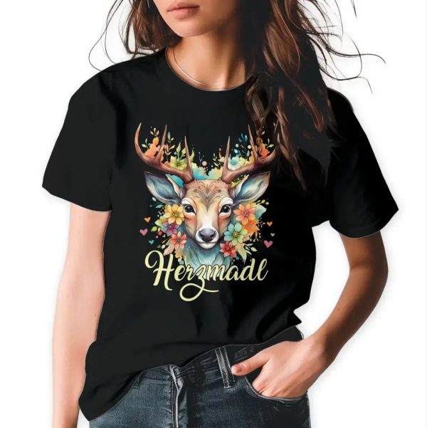 T-Shirt  Herzmadl  mit anpassbarem Druck Rabatt