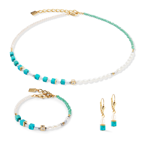 Earrings Princess Fusion Pearls turquoise Schn?ppchen – Bild 3