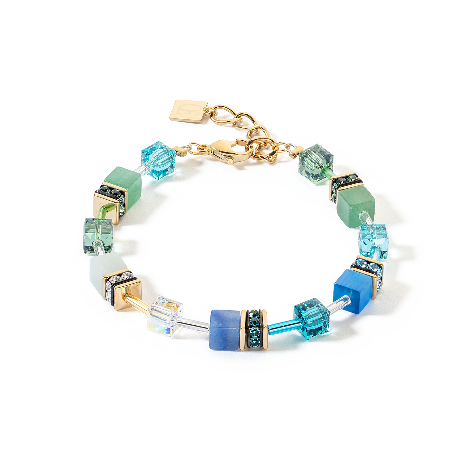 GeoCUBE® Iconic Precious bracelet green-turquoise Online-Schn?ppchen