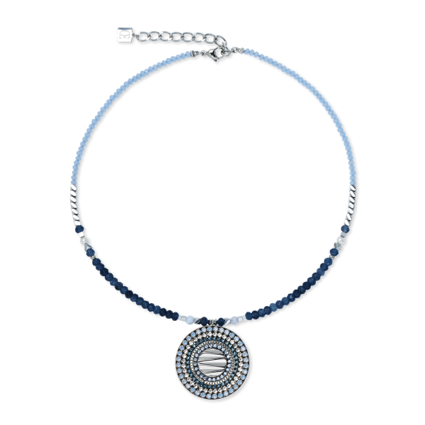 Necklace Amulet Modern Future silver-blue Verkauf