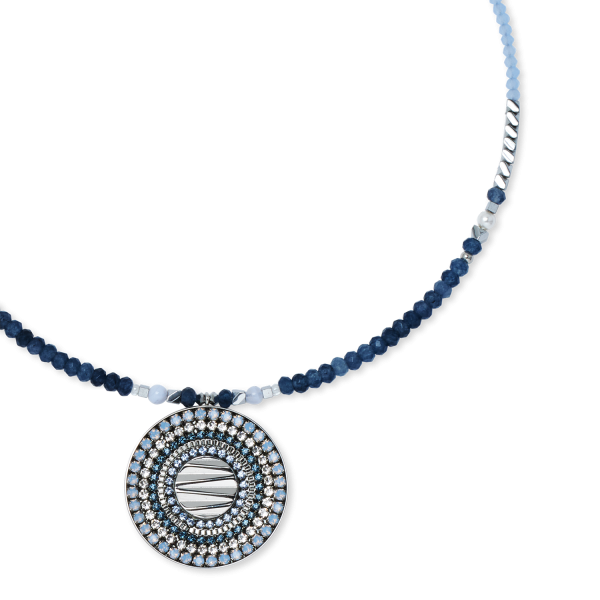 Necklace Amulet Modern Future silver-blue Verkauf – Bild 2
