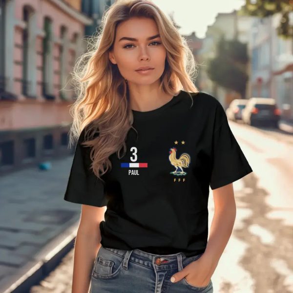 T-Shirt  EM Frankreich  mit Wunschtext Online – Bild 3