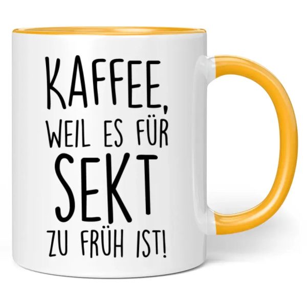Tasse  Kaffee, weil es für Sekt zu früh ist!  Verkauf
