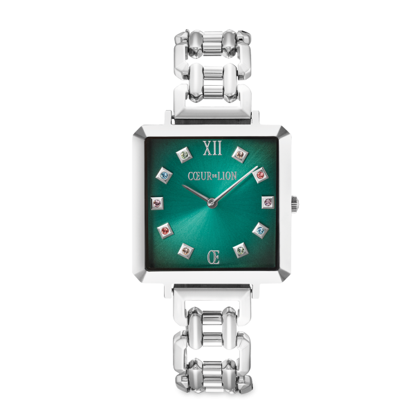 Iconic Cube Statement Watch Turquoise Glaze silver Jetzt online