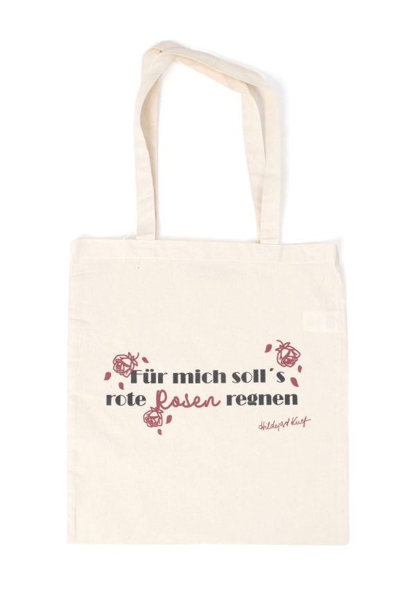 Hildegard Knef - Für Mich Solls Rote Rosen Regnen Natural - Stoffbeutel Angebot