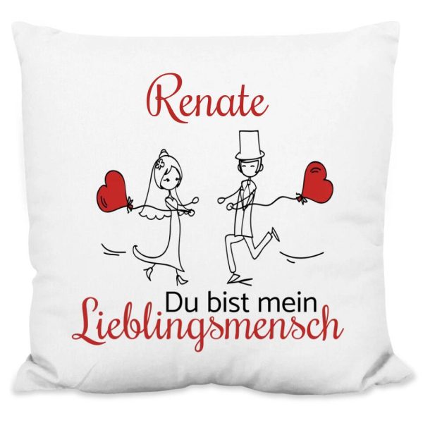 Kissen  Du bist mein Lieblingsmensch  - personalisiert mit Wunschnamen Angebot