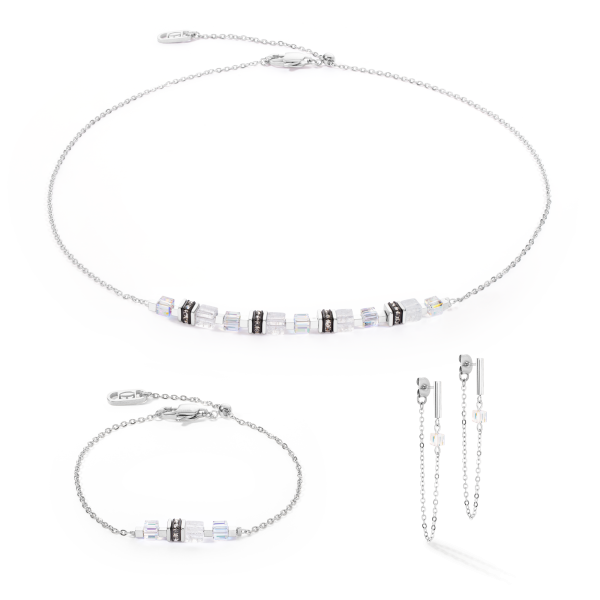 Bracelet Mini Cubes & Chain silver-white Rabatt – Bild 3