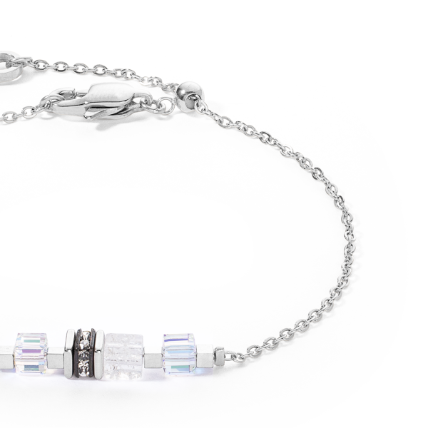 Bracelet Mini Cubes & Chain silver-white Rabatt – Bild 2