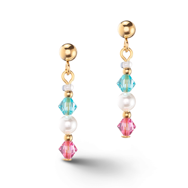 Princess Pearls earrings gold multicolour Mode – Bild 2
