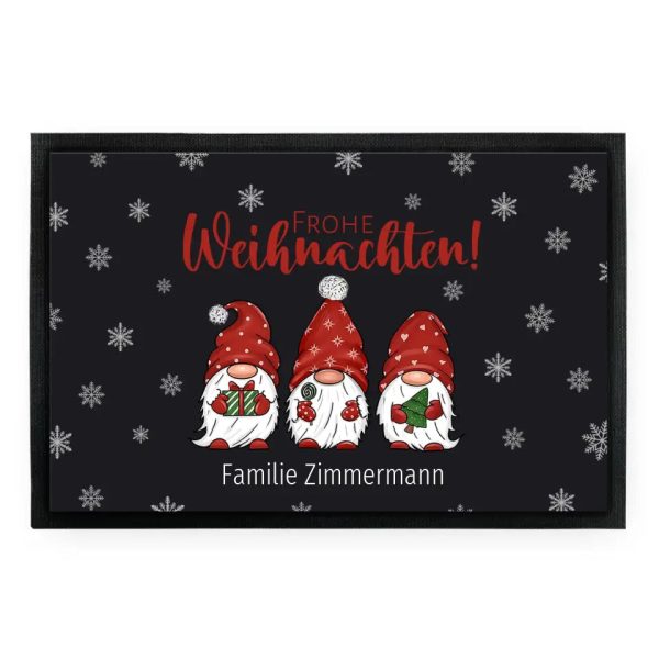 Fußmatte  Frohe Weihnachten - 3 Wichtel  mit Wunschtext Zu verkaufen – Bild 4